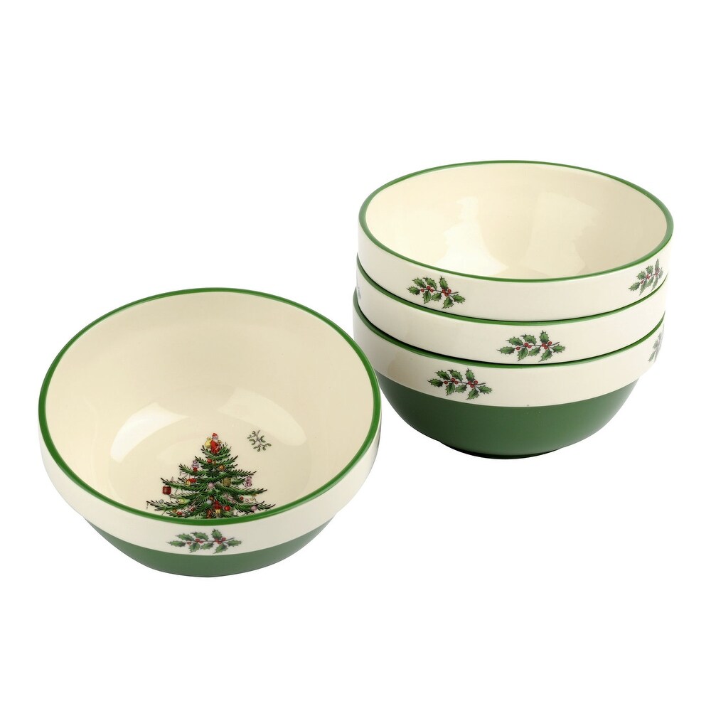 Spode Christmas Tree Stacking Bowls Set of 4   5.5 inch