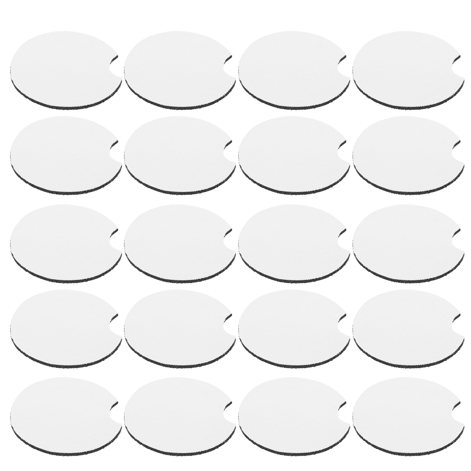 NICEXMAS 20Pcs Convenient Cup Pads Blank Cup Coasters Wear-resistant Sublimation Coasters