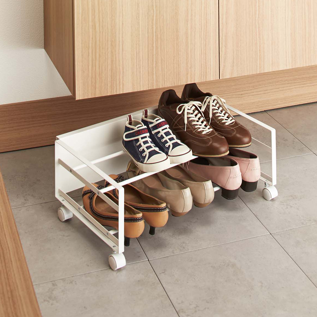 Yamazaki Frame Rolling Shoe Rack