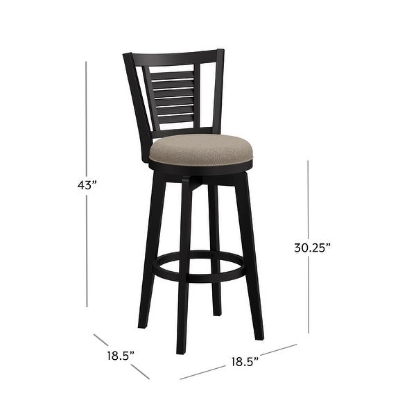 Hillsdale Furniture Foxmoor Wood Swivel Stool， Black