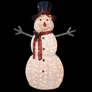  60 in. Snowman Decoration with Clear Lights DF-300001