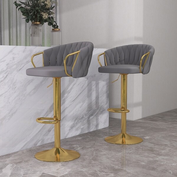 Modern Adjustable Bar Stools (Set of 2)