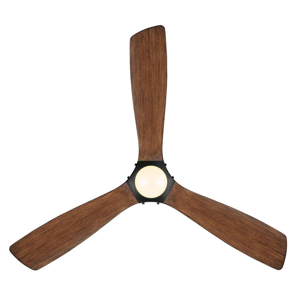 Breezism Stapleton 52 in. LED Indoor Matte Black Ceiling Fan with Remote 52BF937L-BKDK