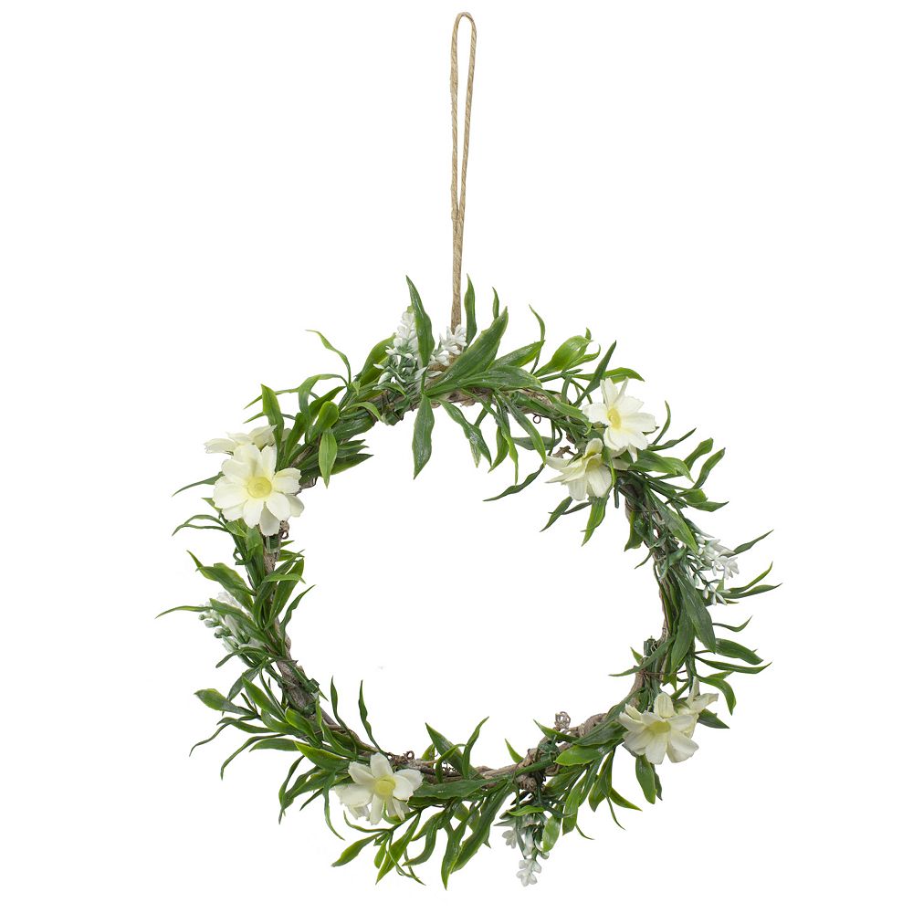 Mini Floral and Foliage Spring Wreath  Yellow 9