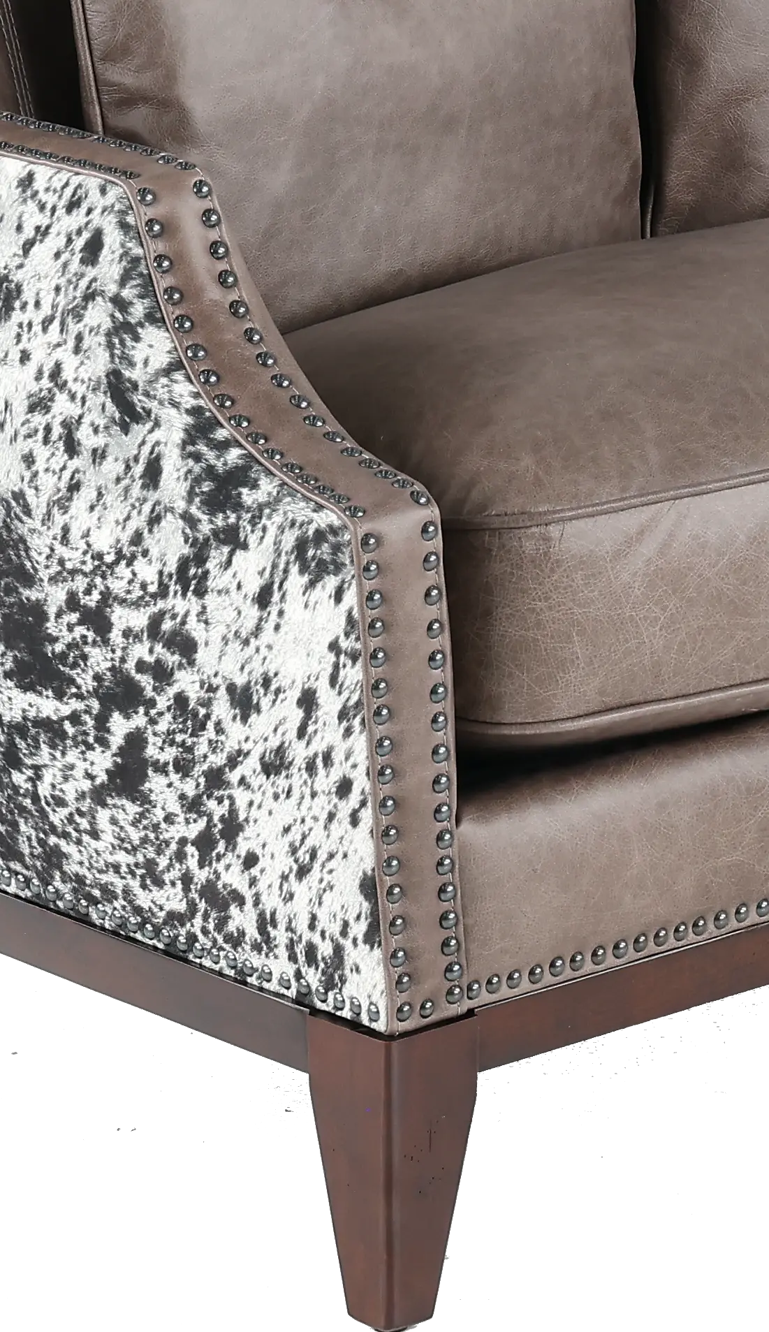 Havana Gray Leather Settee