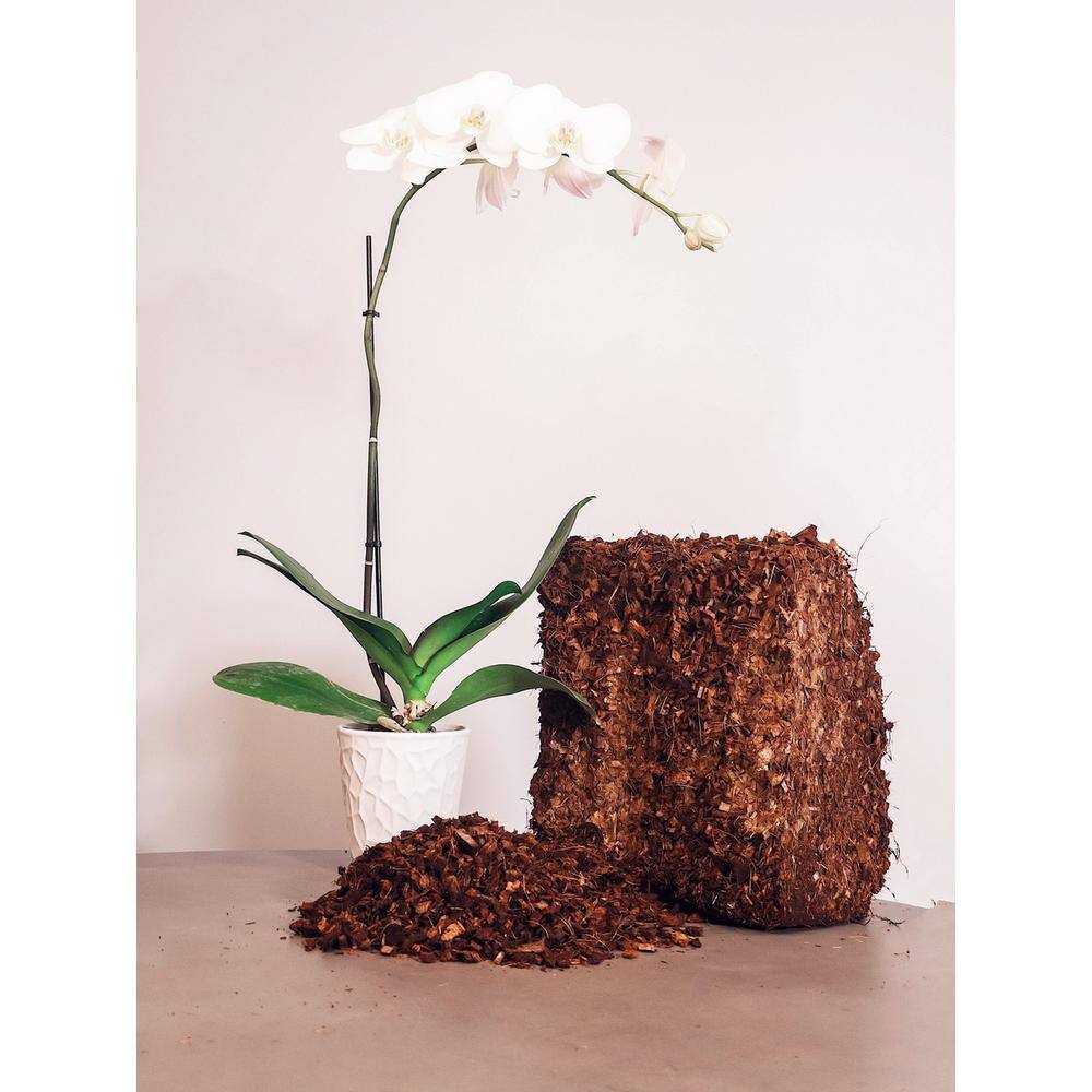 ENVELOR:Envelor 10 lbs. Natural Coco Coir Husk Chips Coconut Coir Fiber Mulch EN-CHC-10