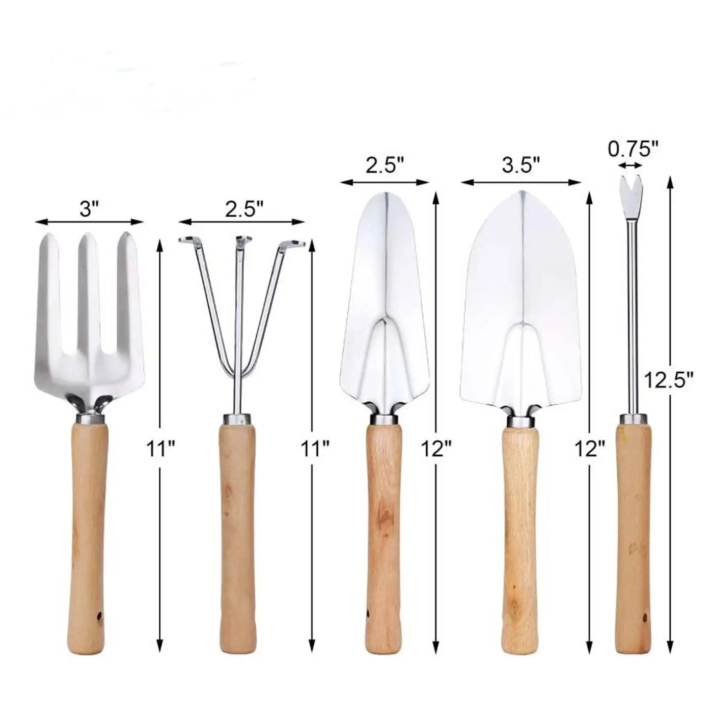 Oem Professional Stainless Steel Garden Hand Tool Set Include Bucket Pack Gardening Gloves Shovel Fork rake For Weeding Planting