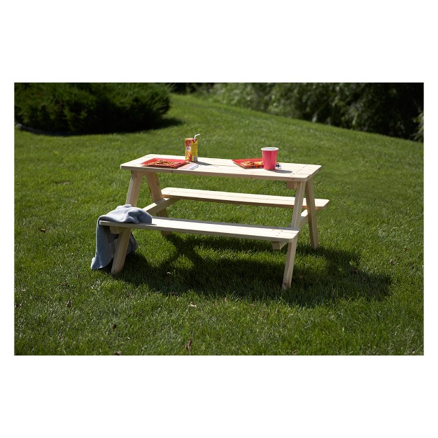 Rectangle Wooden Kids Picnic Table Merry Products