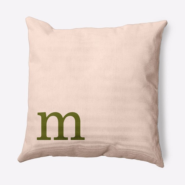 Modern Monogram x27 m x27 Square Throw Pillow E By Design