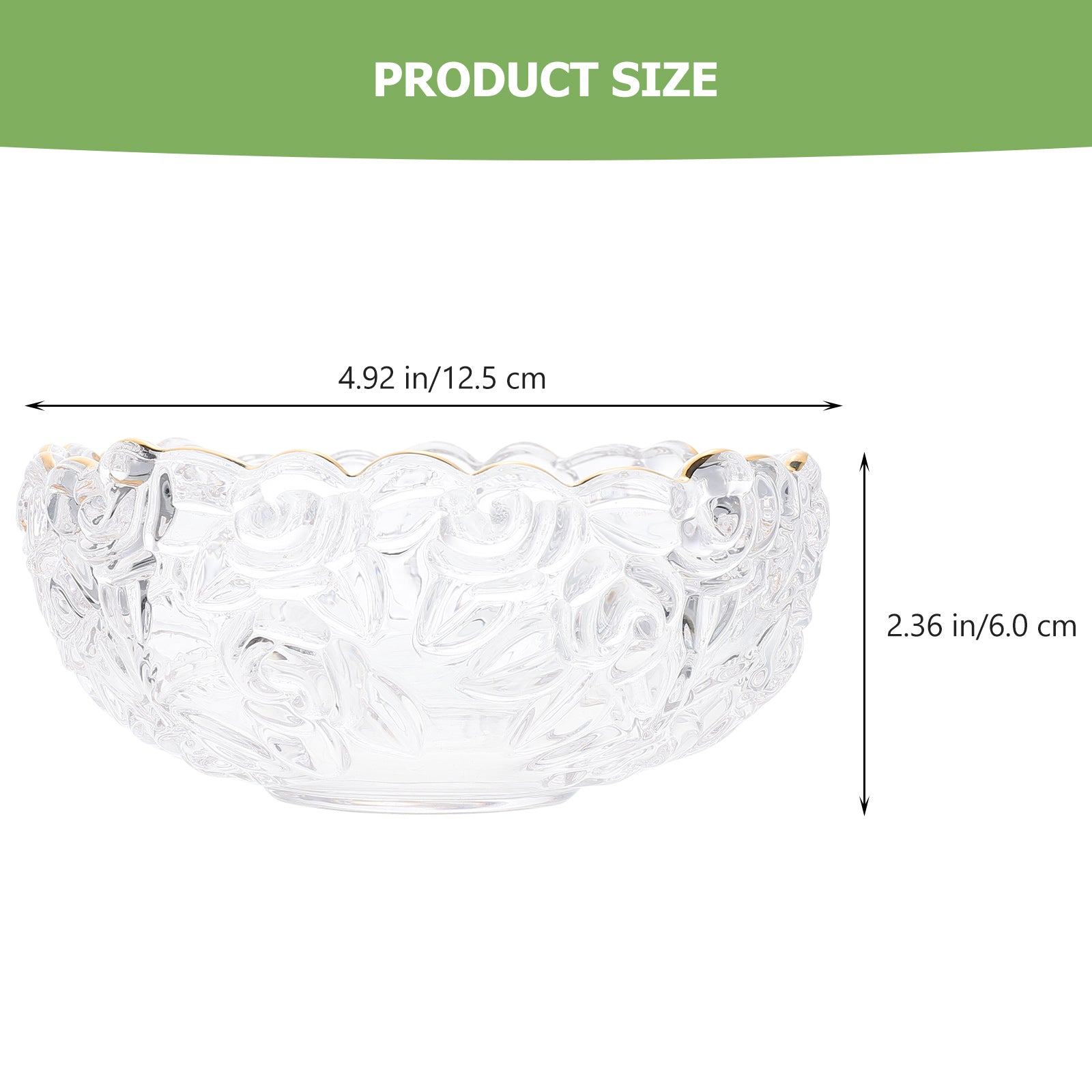 Decorative Glass Bowl Transparent Ice Cream Bowl Embossed Design Bowl Exquisite Dessert Bowl