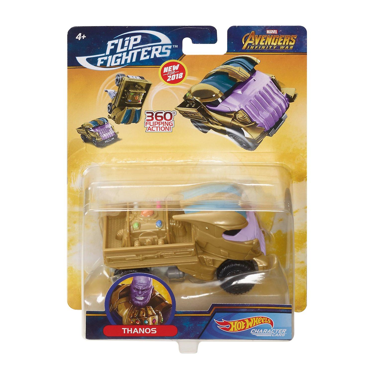 Hot Wheels Marvel Flip Fighters Thanos Avengers Crash Car 11cm