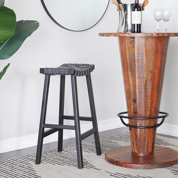 Black Birch Rustic Bar Stool - 18