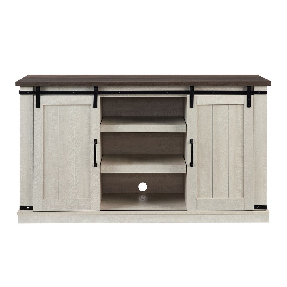 Light Gray Media TV Stand for TV Up to 55\