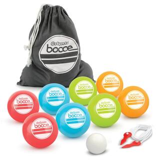 GoFloats Soft Bocce Set Includes 8 Weighted Balls Pallino and Case Play Indoors or Outdoors BOCCE-90-SOFT