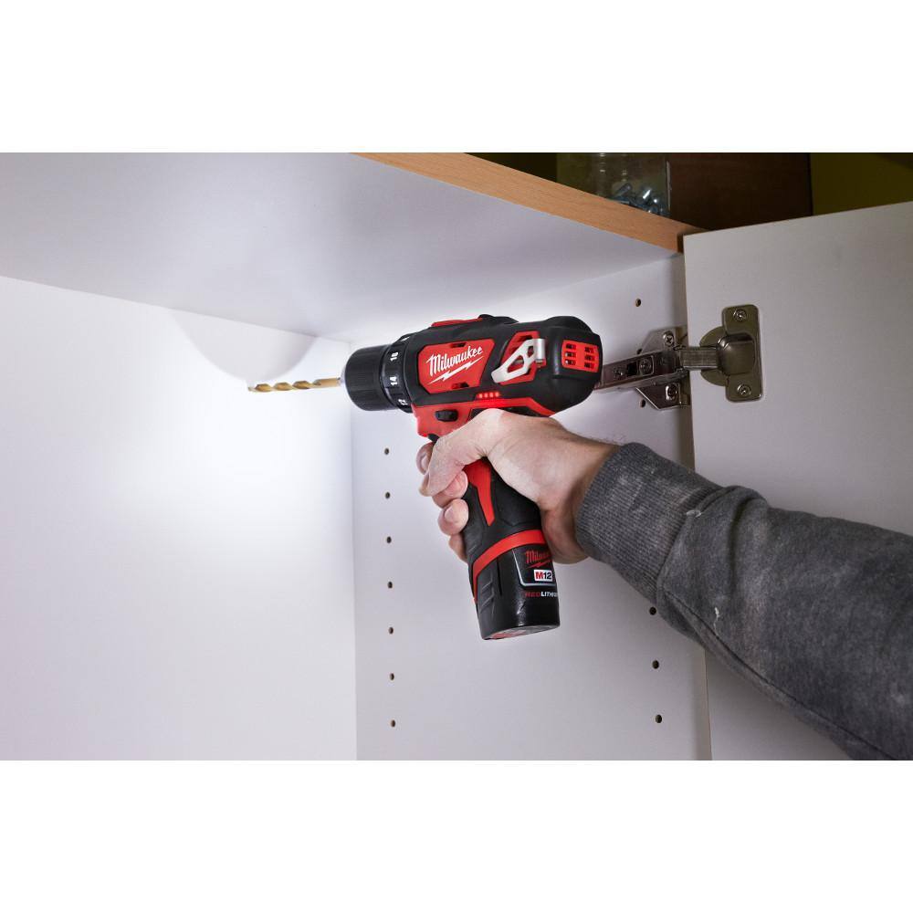 MW M12 12V Lithium-Ion Cordless 38 in. DrillDriver (Tool-Only) 2407-20