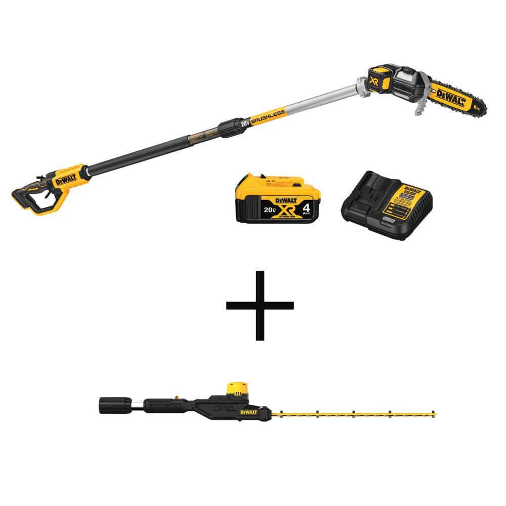 DEWALT 20V MAX 8in Cordless Battery Powered Pole and Chainsaw Tool Only