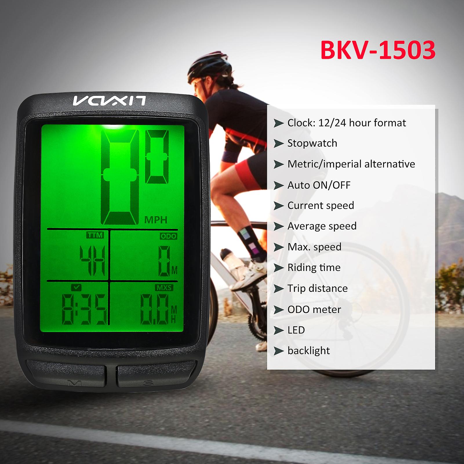 Lixada Wireless Bike Cycling Computer Bicycle Speedometer Odometer With Led Backlight No.262441