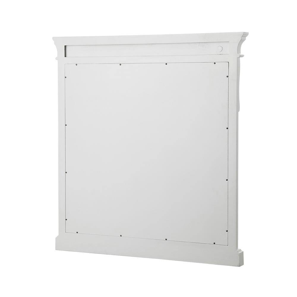 Home Decorators Collection 36 in. W x 32 in. H Framed Rectangular Bathroom Vanity Mirror in White NAWM3632