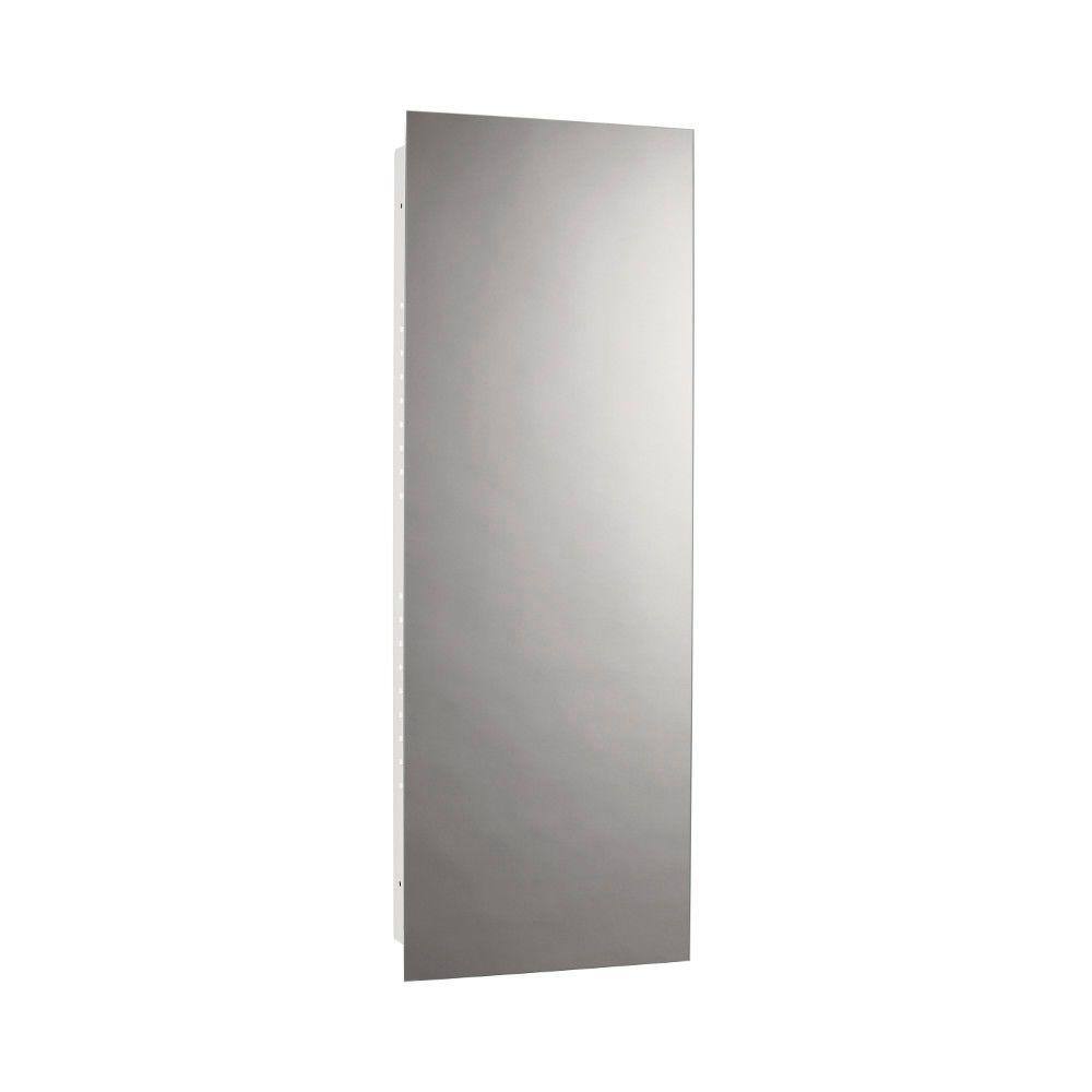 JENSEN Illusion 13 in. W x 36 in. H x 3-34 in. D Frameless Recessed Bathroom Medicine Cabinet in White DIS664X