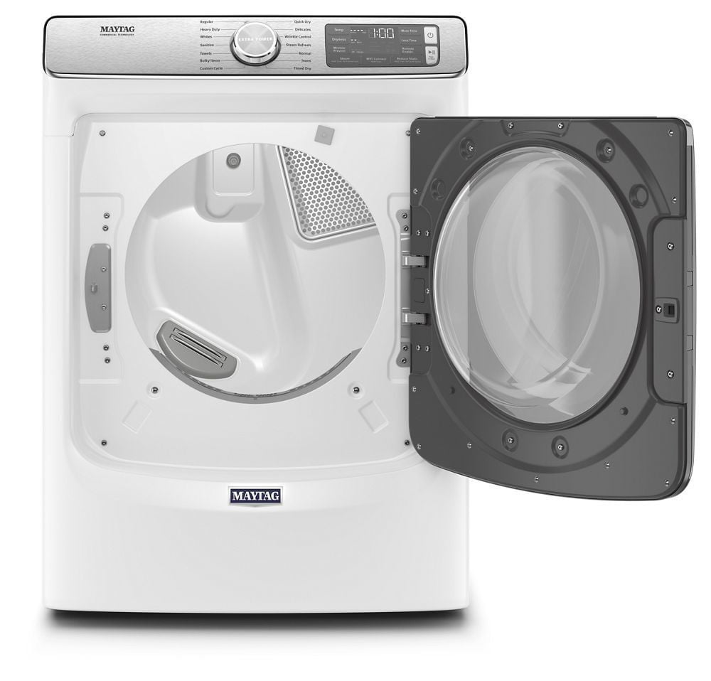 Maytag MED8630HW Smart Front Load Electric Dryer With Extra Power And Advanced Moisture Sensing With Industry-Exclusive Extra Moisture Sensor - 7.3 Cu. Ft.