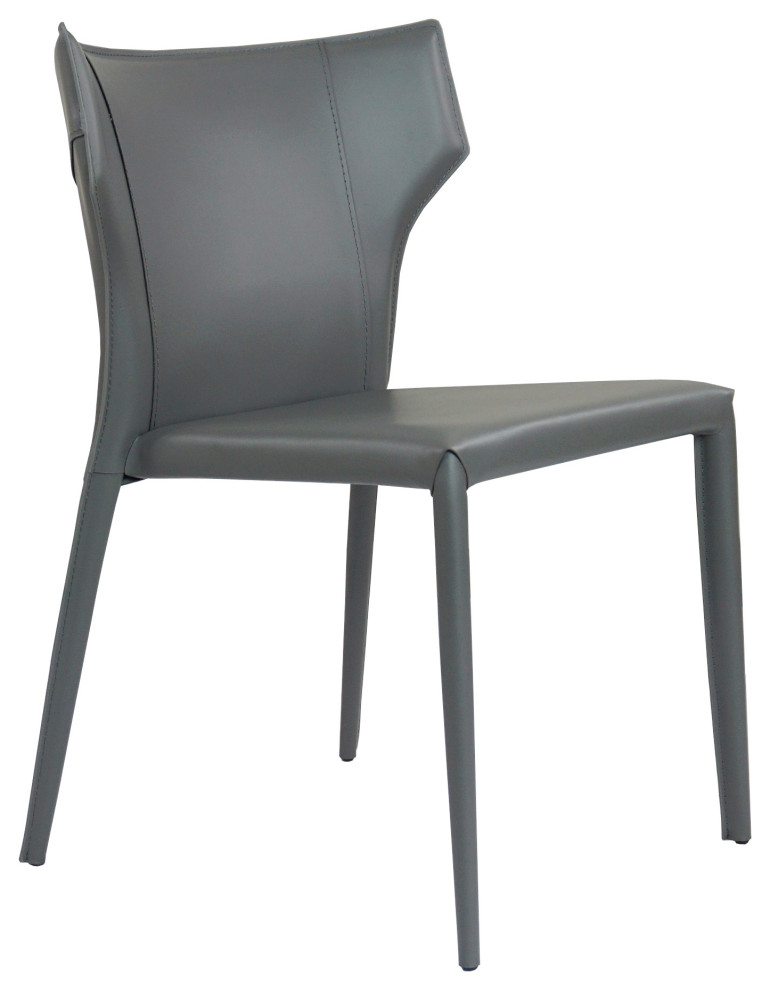 Elite Living Adoro  Set of 2  Wingback Stackable Dining Chair   Midcentury   Dining Chairs   by Elite Living  Houzz