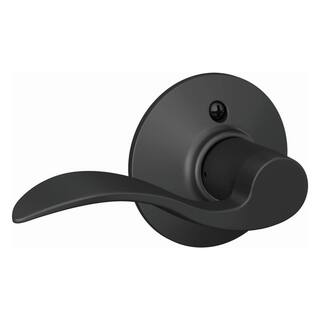 Schlage Accent Matte Black Passage HallCloset Door Handle F10 G ACC 622