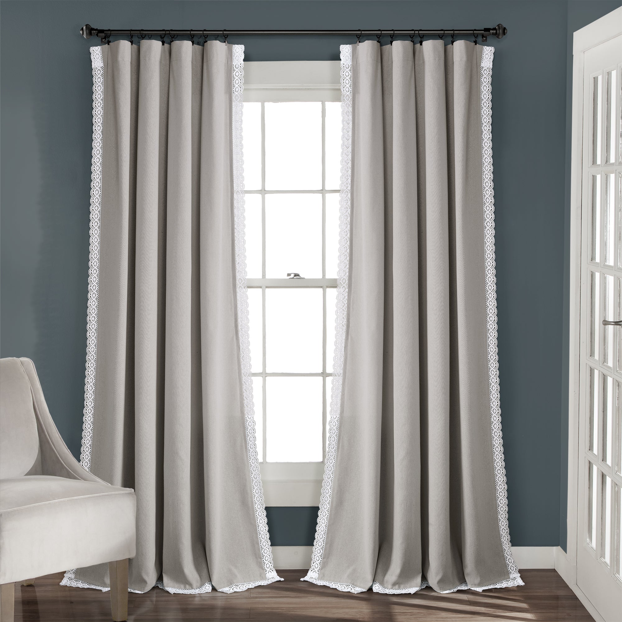 Rosalie Faux Linen Window Panel Set