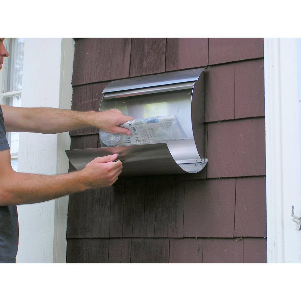 Spira Stainless Steel Wall Mount Locking Mailbox SPA-M002SS