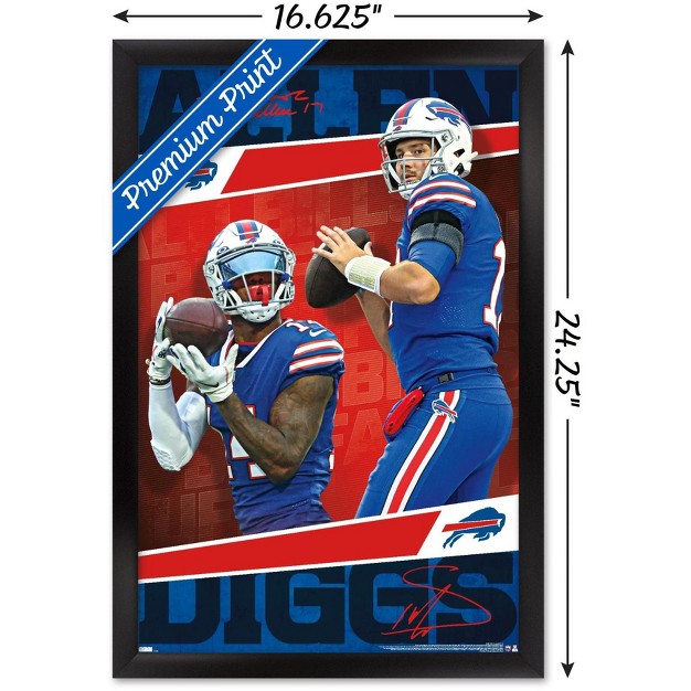 Trends International Nfl Buffalo Bills Josh Allen And Stefon Diggs 21 Framed Wall Poster Prints