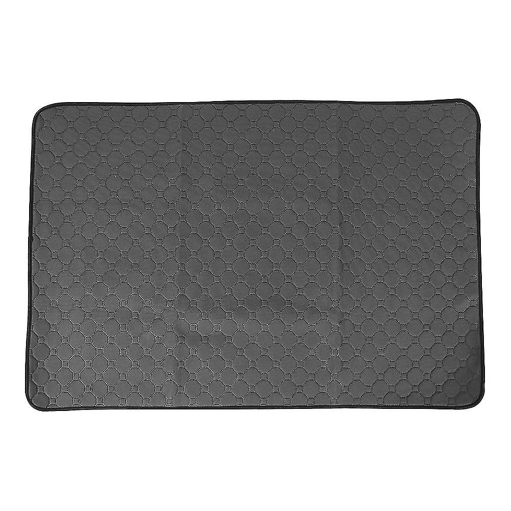 Pet Dog Cat Washable Pee Pad Reusable Potty Urine Training Pads Diapers Bed Sofa Cover (Grey M)