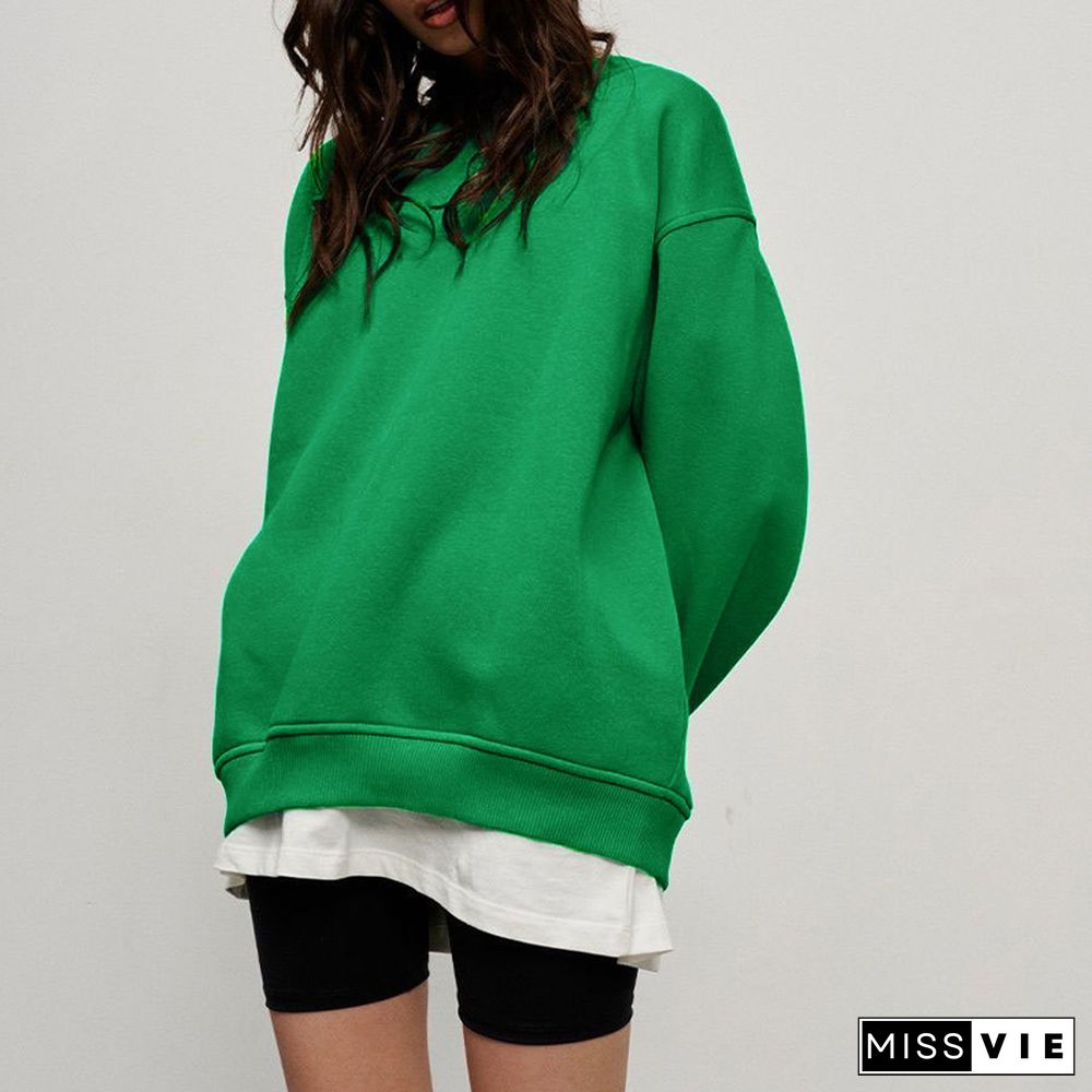 Casual Loose Polar Fleece Sweatshirt