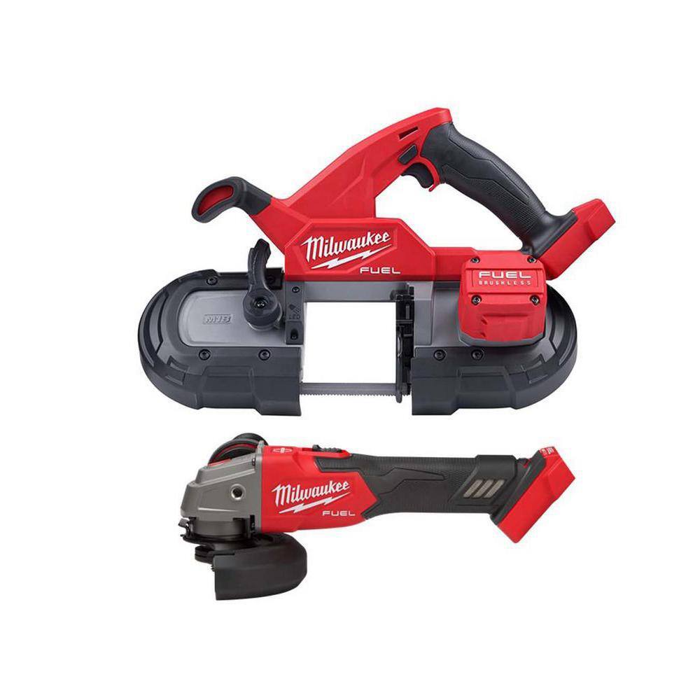 MW M18 FUEL 18V Lithium-Ion Brushless Cordless Compact Bandsaw WM18 FUEL Angle Grinder 2829-20-2889-20