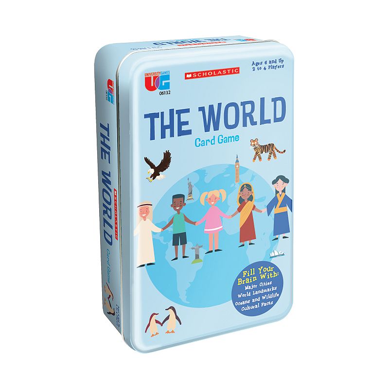 University Games Scholastic The World Card Game Tin