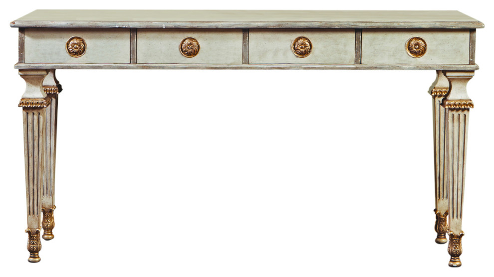 Linen French Console   Traditional   Console Tables   by Port Eliot  Houzz