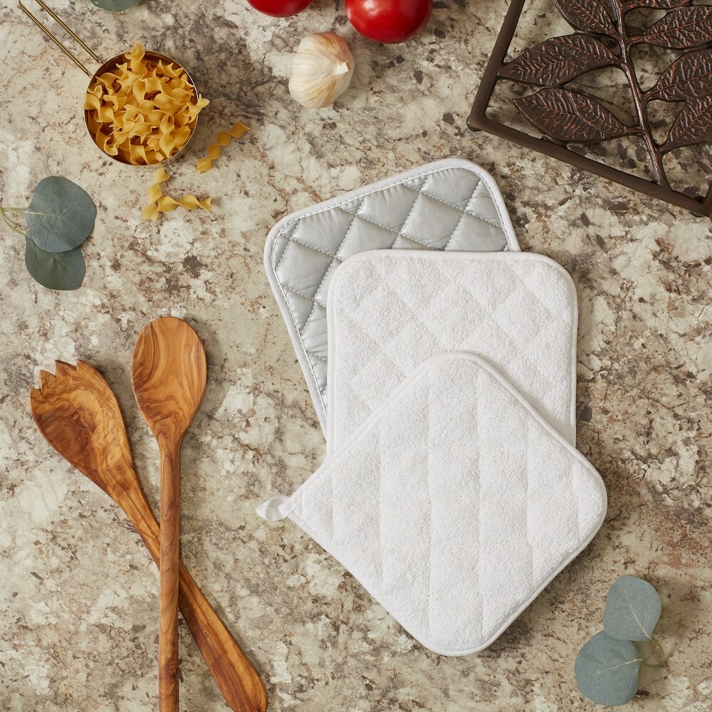 White Terry Potholder (Set 3)