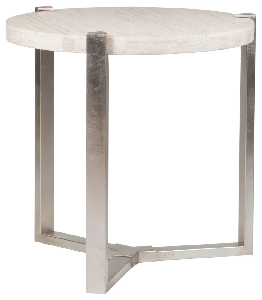 Denizen Round Lamp Table   Transitional   Side Tables And End Tables   by Lexington Home Brands  Houzz