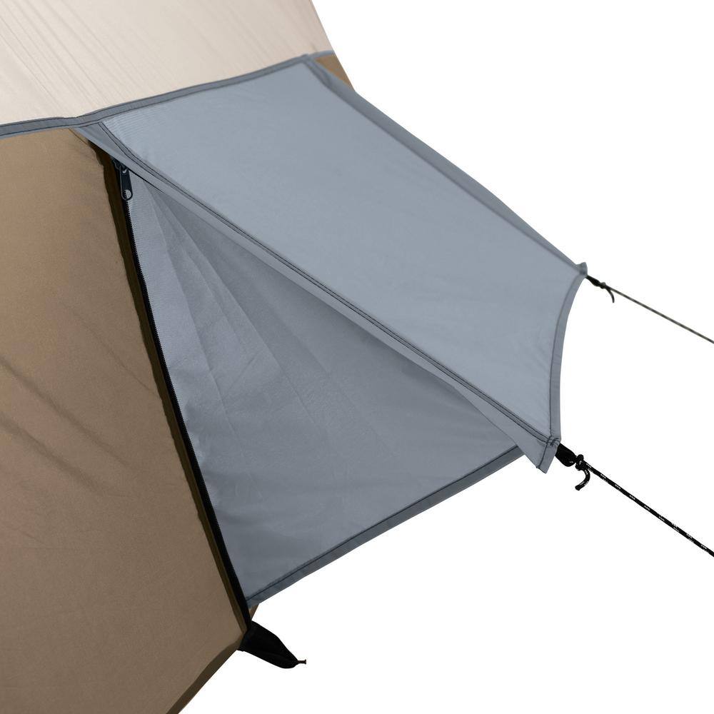 Wenzel Klondike 16 ft. x 11 ft. Large 8-Person Screen Room Outdoor Camping Tent in Brown 36424