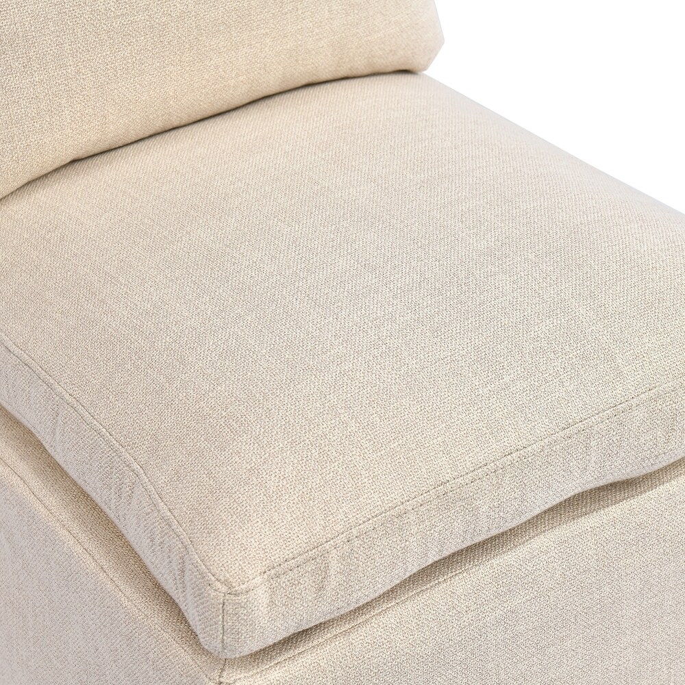 Upholstered Swiveling Linen Accent Sofa Chair