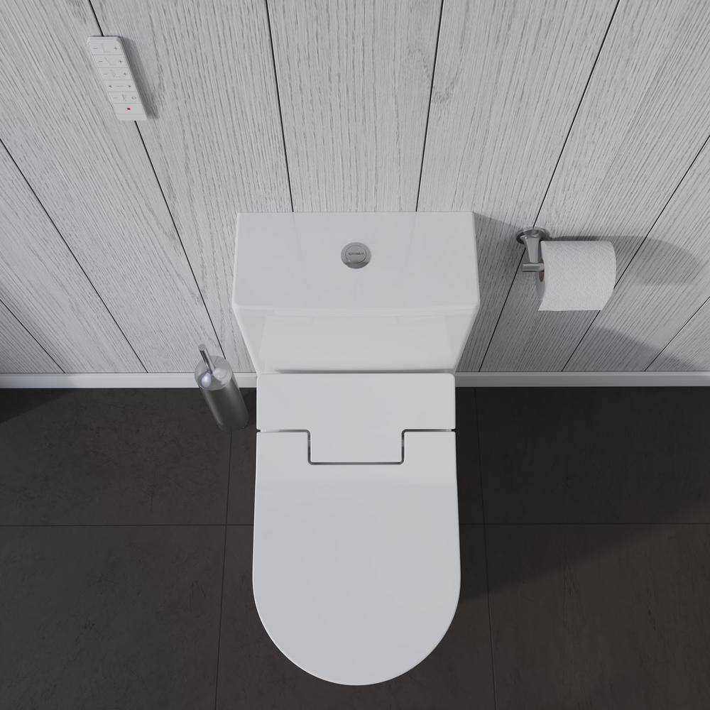 Duravit SensoWash Slim Electric Bidet Seat for Elongated Toilet in White 611000001001300