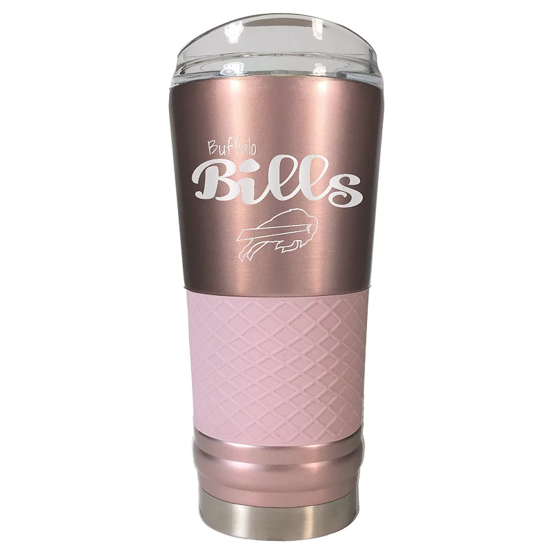 Buffalo Bills 24 oz Rose Gold Finish Vacuum Insulated NFL Draft Tumbler