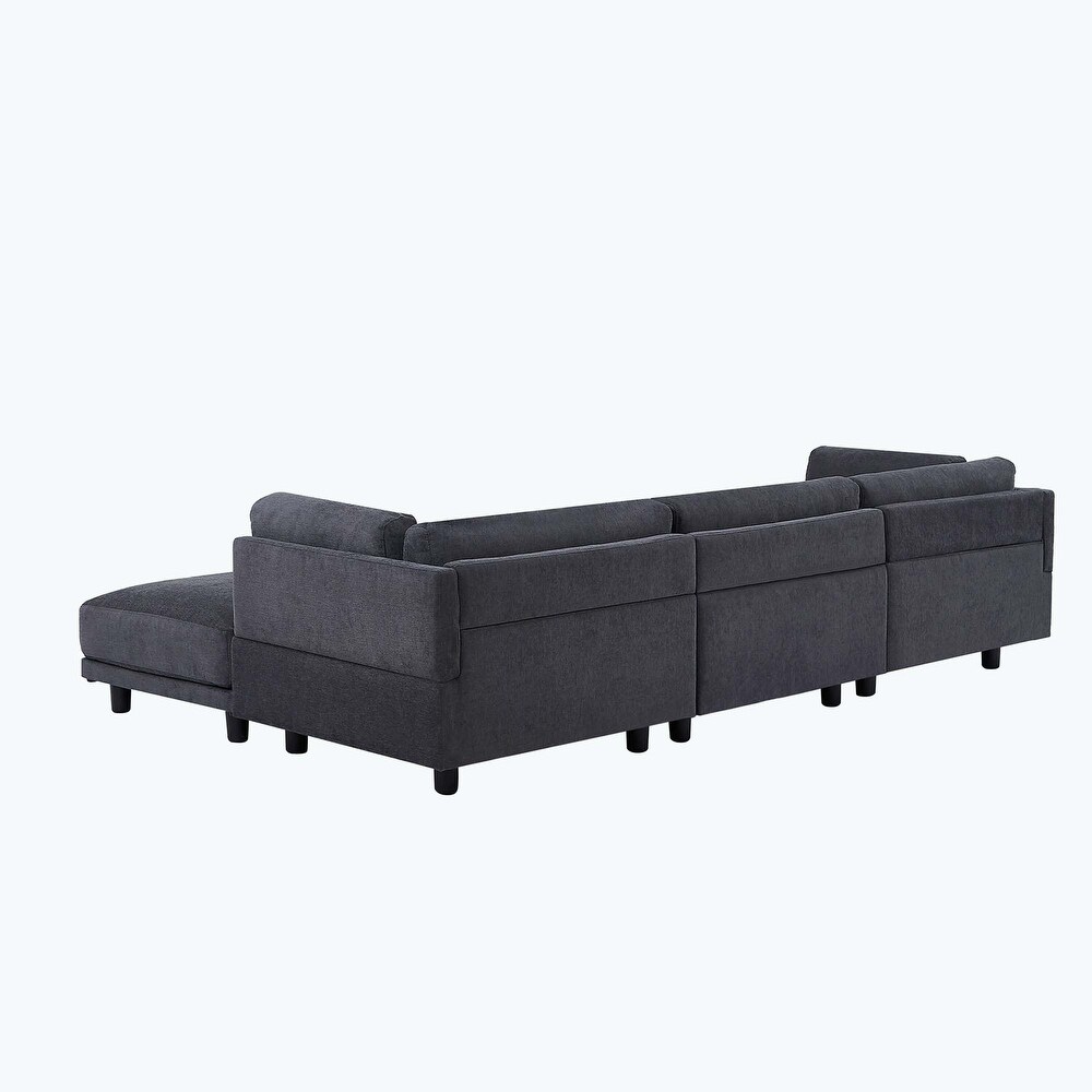 Upholstery Convertible Sectional Sofa L Shaped Couch with Reversible Chaise