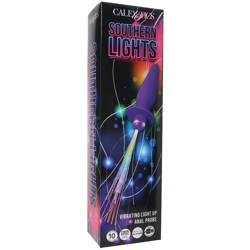 Southern Lights Vibrating Butt Plug in Purple