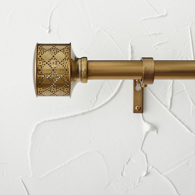 Pierced Drum Curtain Rod Brass Designed With Jungalow