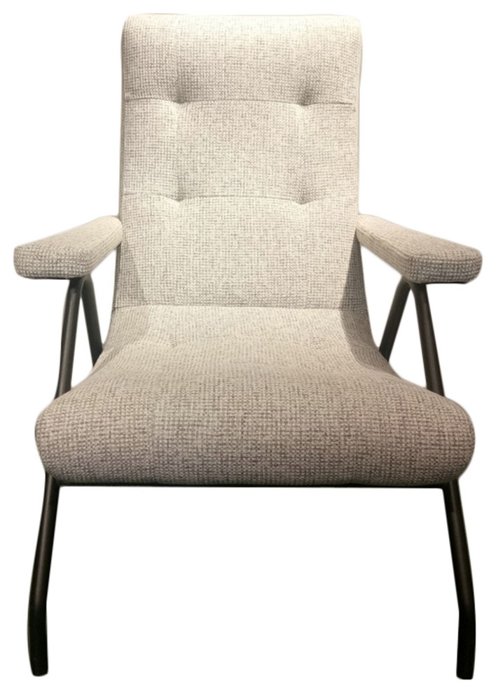 Retro Lounge Chair   Light Grey Tweed   Transitional   Armchairs And Accent Chairs   by LH Imports  Houzz