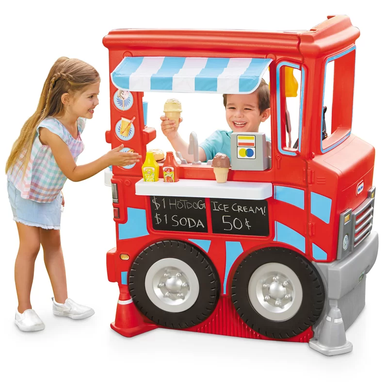 Little Tikes 650642M 2-in-1 Pretend Play Food Truck Kitchen - Refreshed