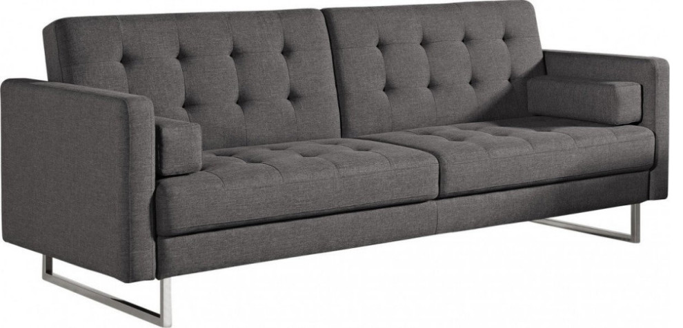 Montie Modern Gray Fabric Sofa Bed   Contemporary   Sleeper Sofas   by Rustic Home Furniture Deco  Houzz