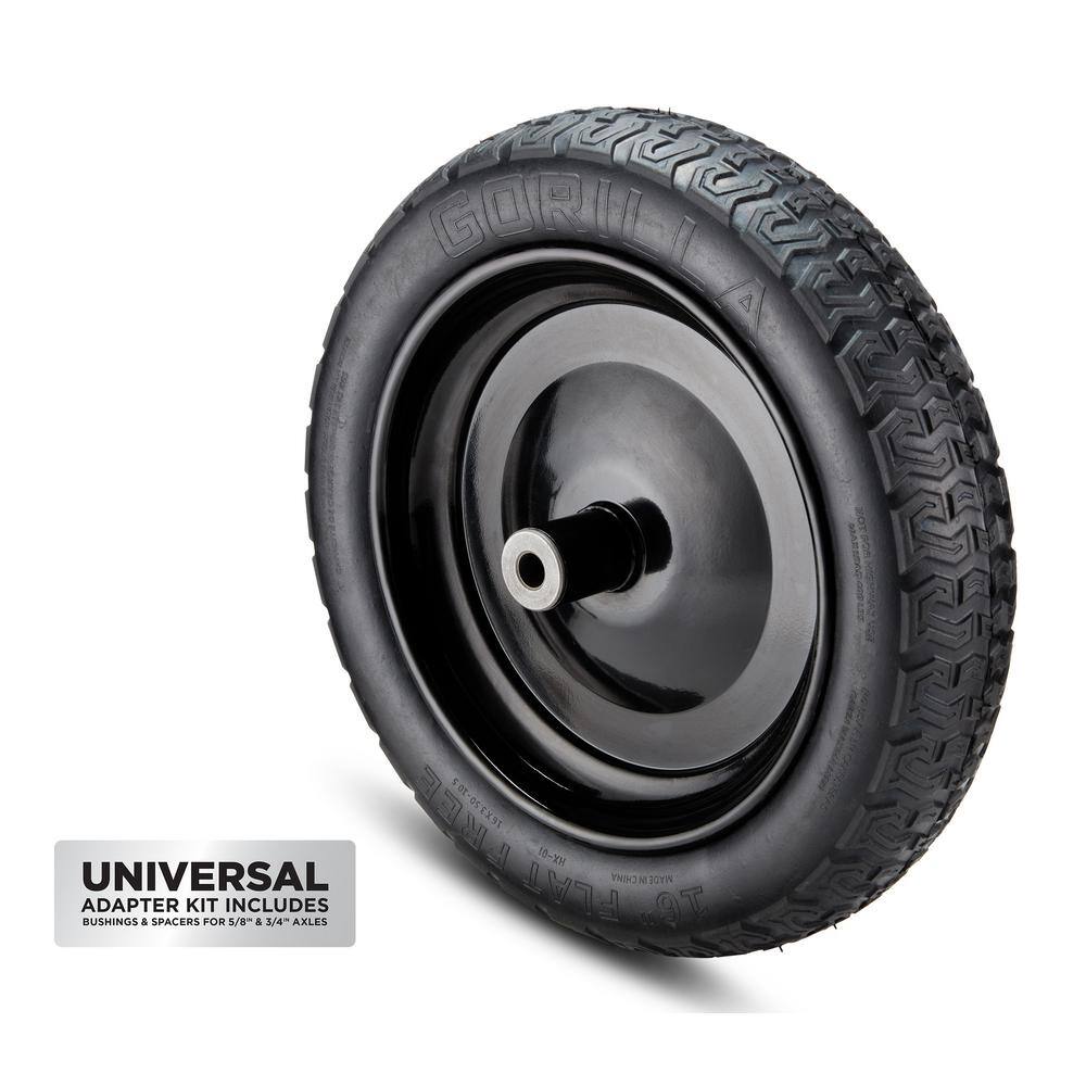 Gorilla 16 in. Flat Free Universal Wheelbarrow Tire GTNF-16WB