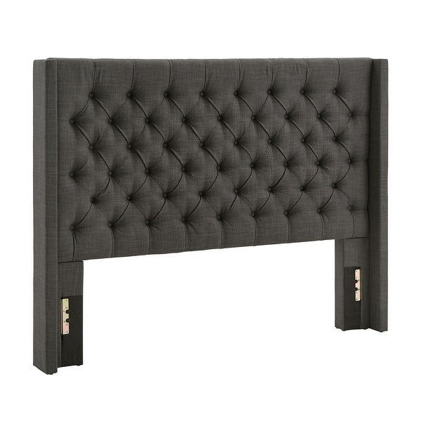 Naples Queen-size Wingback Button-tufted Headboard by iNSPIRE Q Artisan - - 9477539