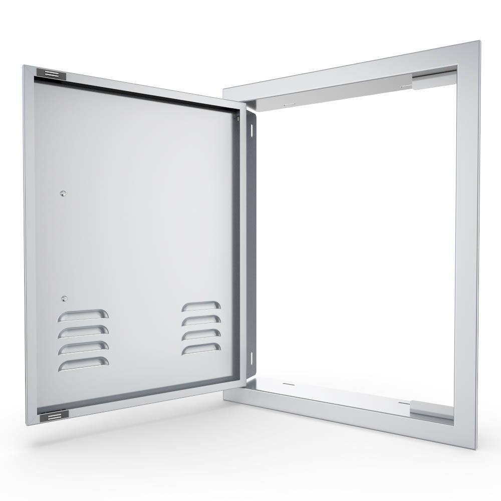 Sunstone Signature Series 17 in. x 23 in. 304 Stainless Steel Left Swing Vertical Vented Door BA-VDVL1420