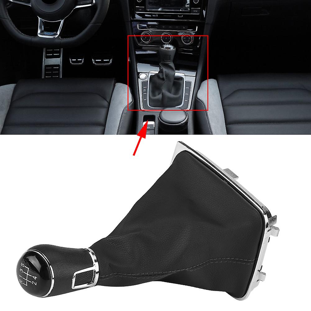 5 Speed Car Gear Stick Shift Knob   Gaiter Boot Cover Fit For 7 Mk7 20132018